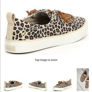 Sperry leopard sneakers. NWT. 11 $50